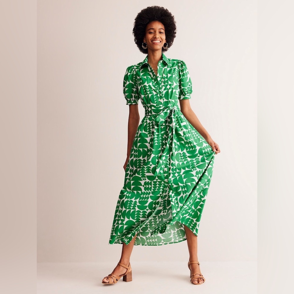 NIP Boden Alexa Maxi Shirt Dress 14P